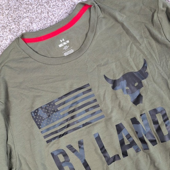 Under Armour Project Rock Freedom By Land Long Sleeve T Shirt Mens Medium - Picture 1 of 7